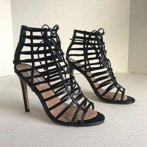 Steve Madden Carrmen Caged Stiletto Heels | Black | 8